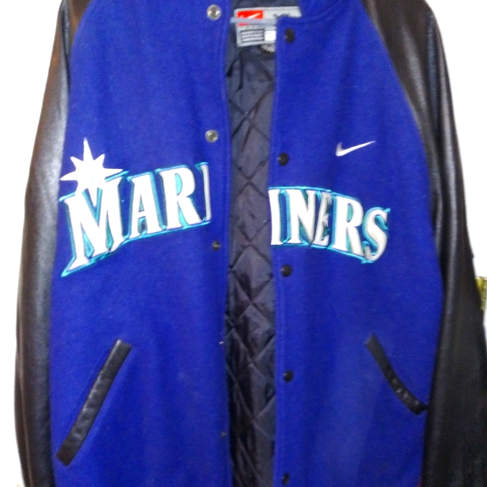 Seattle Mariners Nike Leather/ Wool Jacket